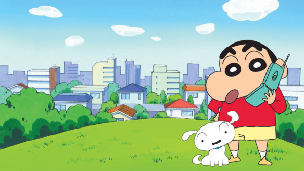 Wallpaper Dog, Shinchan, Standing, With