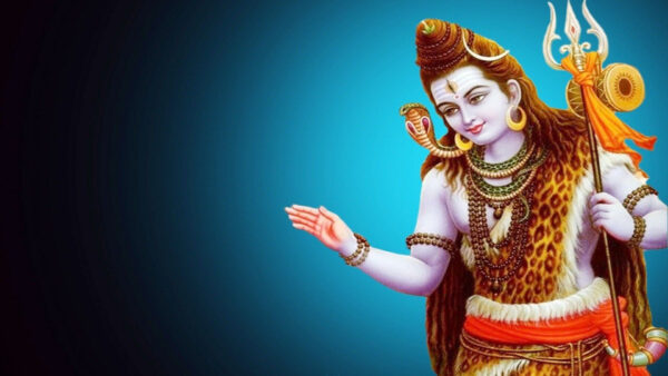 Wallpaper Blue, Background, Shiva, Bholenath