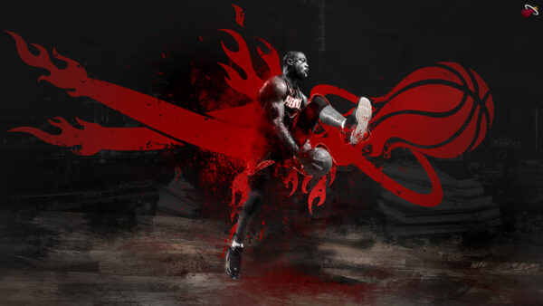 Wallpaper Desktop, Basketball, Player, Background, Sports, Logo, With, Miami, Heat, Black
