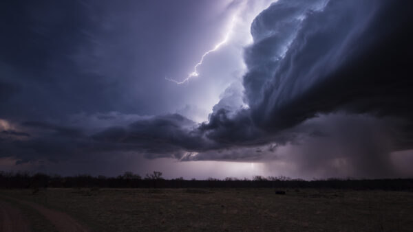 Wallpaper Nature, Desktop, Landscape, Lightning, Under, And, Clouds