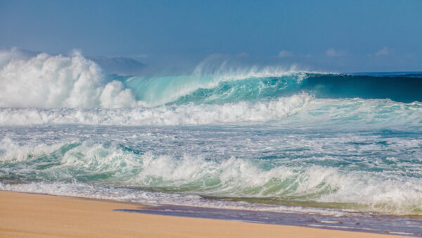 Wallpaper Nature, Beach, Blue, Waves, Sand, Ocean, Background, Sky, Desktop, Mobile