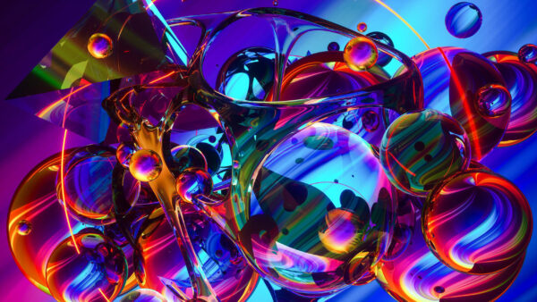 Wallpaper Desktop, Multicolored, Abstract, Art, Glass