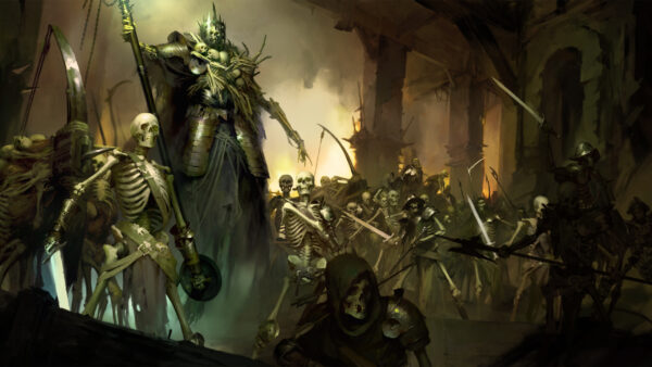 Wallpaper Desktop, Diablo, Necromancer, Skeleton, Warriors