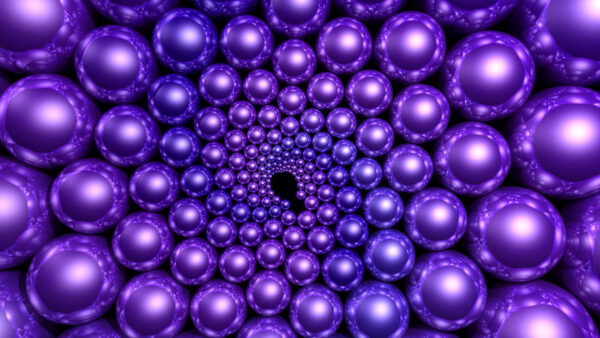Wallpaper Balls, Rendering, Purple, Abstract, Desktop