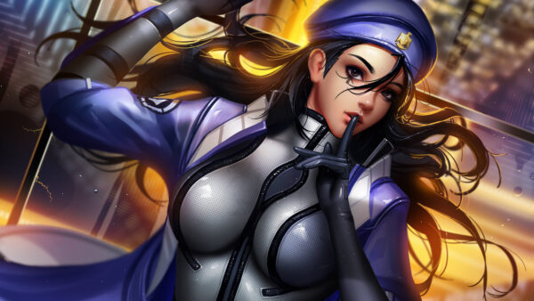 Wallpaper Overwatch, Ana, Hair, Girl, Black