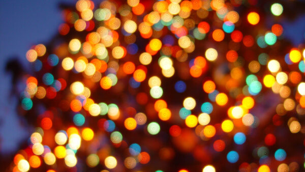 Wallpaper Christmas, Lights, Desktop, Bokeh