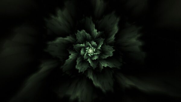 Wallpaper Trippy, Pattern, Fractal, Green, Dark