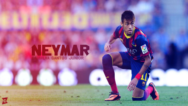 Wallpaper Silva, Red, Neymar, Desktop, Dress, Down, Sports, Audience, Junior, Santos, Blue, Background, Wearing, Blur, Kneeling