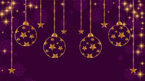 Wallpaper Stars, Ornaments, Desktop, Christmas, Purple, Decoration, Mobile, Background, Balls