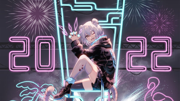 Wallpaper Background, White, Fireworks, Girl, Sky, Hair, Anime