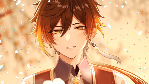 Wallpaper Eyes, Short, Genshin, Impact, Hair, Zhongli, Yellow, Black