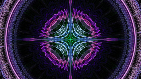 Wallpaper Violet, Fractal, Trippy, Pattern, Symmetry