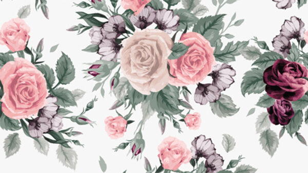 Wallpaper Pattern, Beautiful, Floral, Roses, Seamless