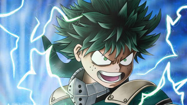 Wallpaper Hero, Background, Sky, Green, Izuku, Academia, Eyes, Hair, Midoriya