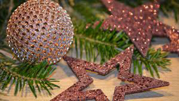 Wallpaper Balls, Glitter, Stars, Ornaments, Tree, Christmas
