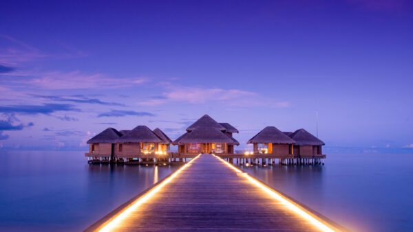 Wallpaper Dock, Sunset, Pier