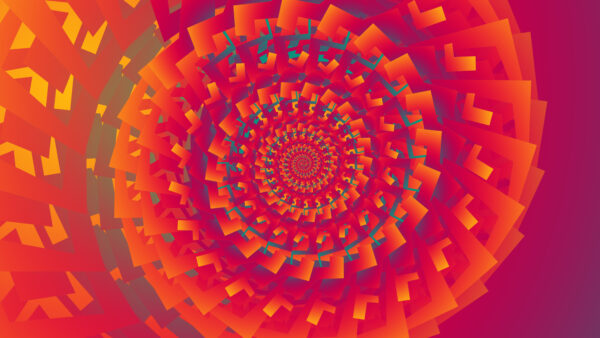 Wallpaper Art, Fractal, Orange