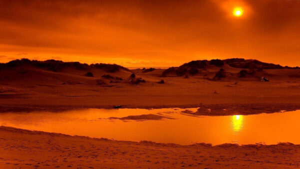 Wallpaper Orange, Desert, Aesthetic, Desktop, Background