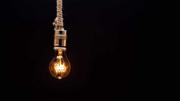 Wallpaper Light, Rope, With, Bulb, Hanging, Minimalist