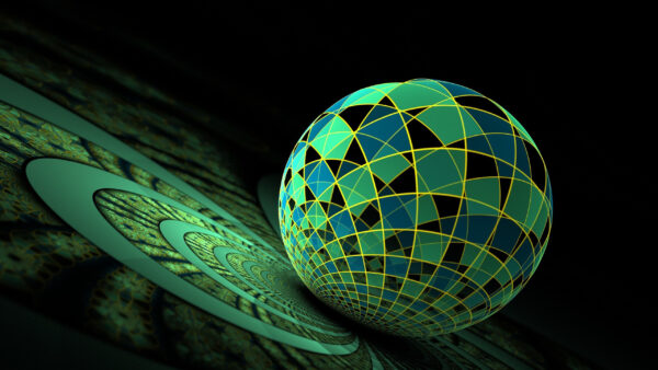 Wallpaper Glassy, Ball, Abstract, Fractal, Desktop, Colorful