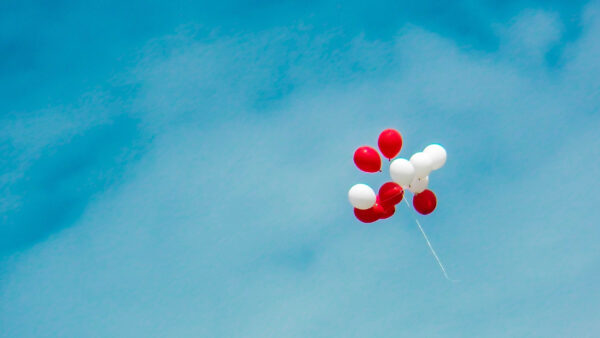 Wallpaper Balloons, Blue, Sky, And, Red, Desktop, Light, White