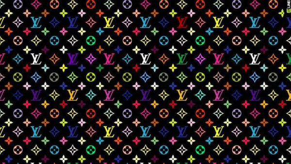 Wallpaper Word, Flower, Louis, Desktop, With, Black, Symbol, Background, Vuitton