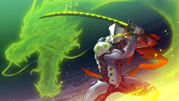 Wallpaper With, Overwatch, Sword, Genji, Games