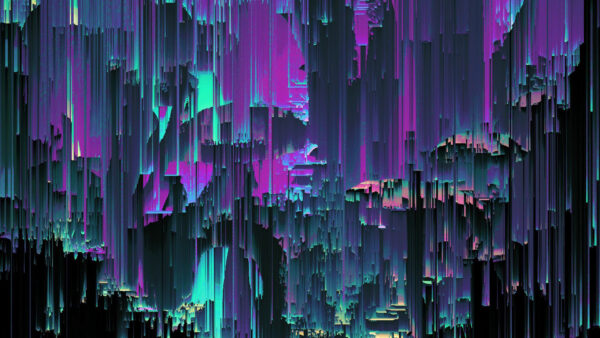 Wallpaper Stripes, Abstract, Abstraction, Blue, Glitch, Interference, Purple