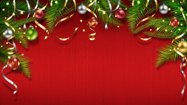 Wallpaper Background, Red, Desktop, Christmas, Decoration, Balls