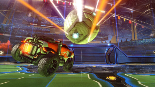 Wallpaper League, Orange, Car, Rocket, Green