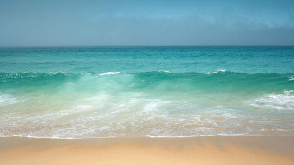 Wallpaper Ocean, Waves, Coast, Sand, Beach, Horizon