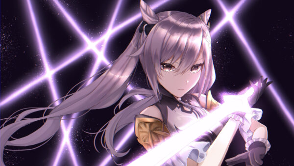 Wallpaper Impact, Genshin, Keqing, Hair, Long, Purple