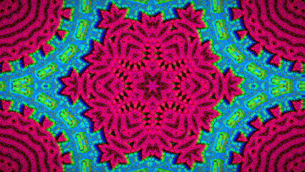 Wallpaper Artistic, Kaleidoscope, Blue, Abstract, Desktop, Abstraction, Pink