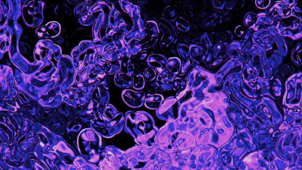 Wallpaper Bubbles, Purple, Blue, Liquid, Abstract