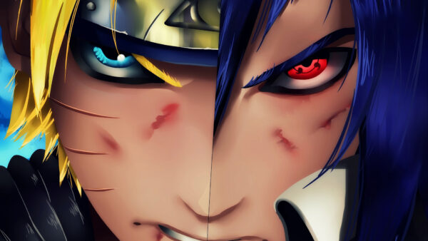 Wallpaper Sasuke, Uchiha, Blue, Uzumaki, Eyes, Naruto, Red