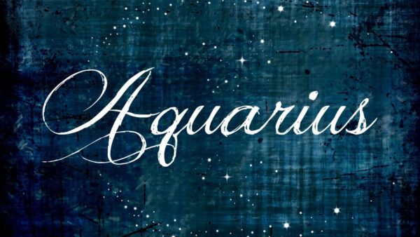 Wallpaper Blue, Aquarius, Glittering, Background, Word