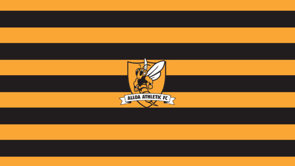 Wallpaper Soccer, Logo, Black, Alloa, Athletic, Background, Lines, Yellow, Emblem