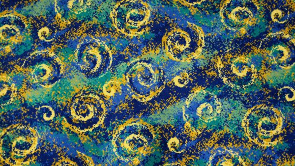 Wallpaper Desktop, Yellow, Blue, Mobile, Abstraction, Dots, Spirals, Abstract