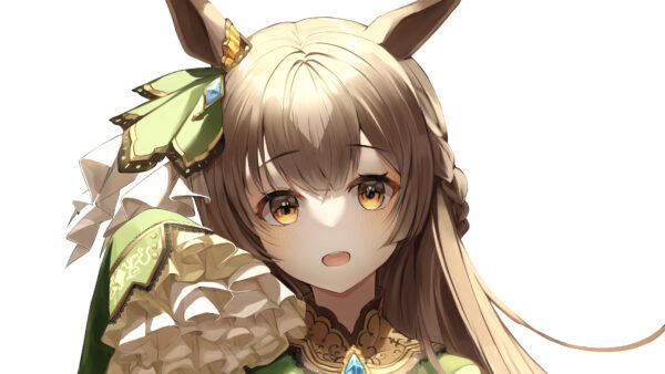 Wallpaper Yellow, Anime, Girl, Dress, Green, Eyes