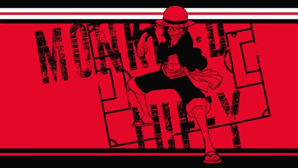 Wallpaper Red, Piece, Luffy, Monkey, One, Background