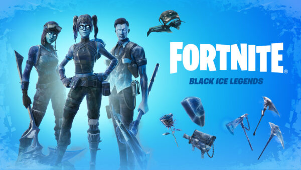 Wallpaper Black, Fortnite, Legends, Ice, Skin