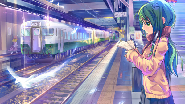 Wallpaper Station, Anime, Tickets, Train, With, Girl