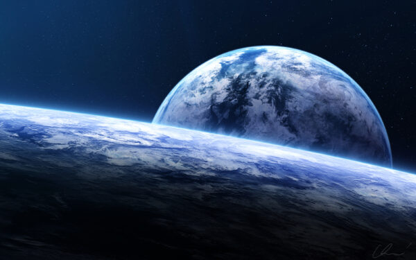 Wallpaper Horizon, Earth, Spacescape