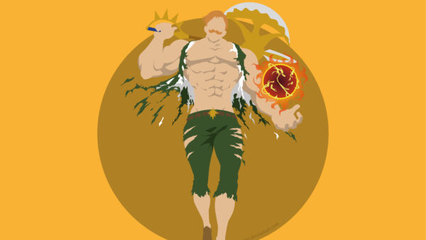 Wallpaper Background, With, Desktop, Escanor, Sins, The, Deadly, Seven, Yellow