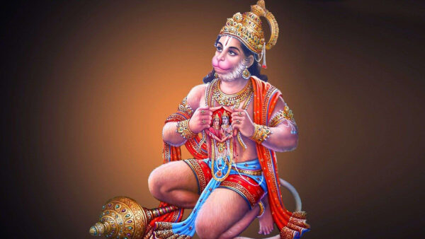 Wallpaper Gada, With, Hanuman