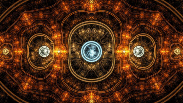 Wallpaper Orange, Fractal, Abstract, Pattern