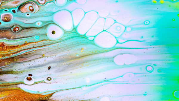 Wallpaper Art, Aqua, Desktop, Stains, Paint, Abstract, Yellow, Fluid