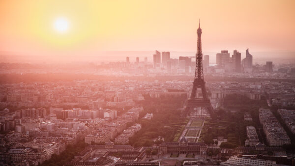 Wallpaper Background, Cityscape, Eiffel, Sunrise, Paris, Desktop, Travel, Tower, With, And