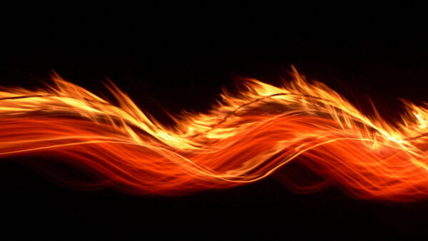 Wallpaper Desktop, Background, Fire, Black, Waves