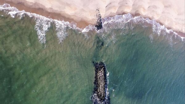 Wallpaper Aerial, Beach, Stones, Sea, View, Sand, Coast, Nature